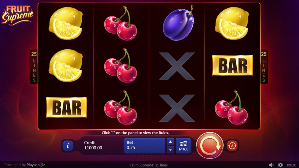 Fruit Supreme: 25 lines