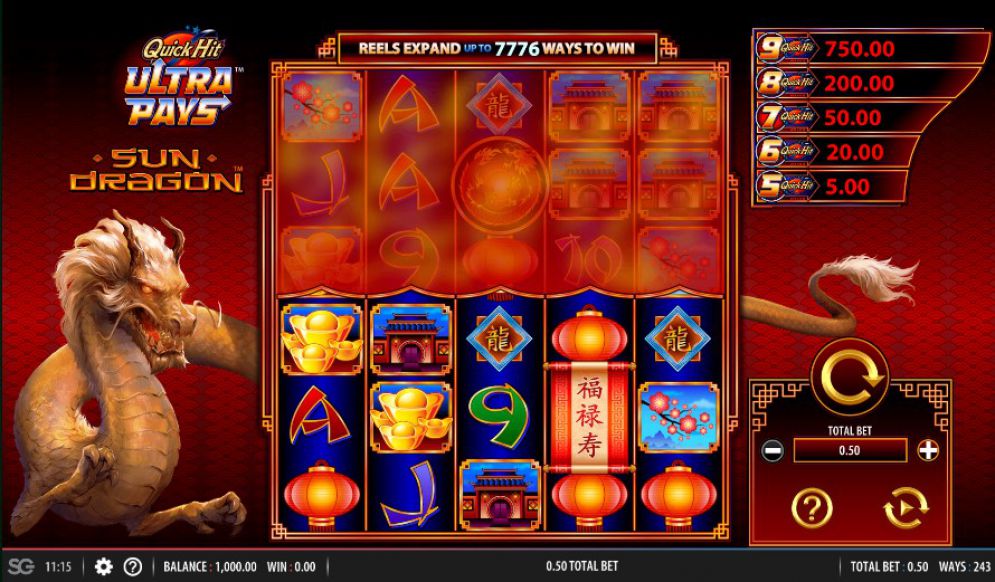 Quick Hit Ultra Pays Sun Dragon
