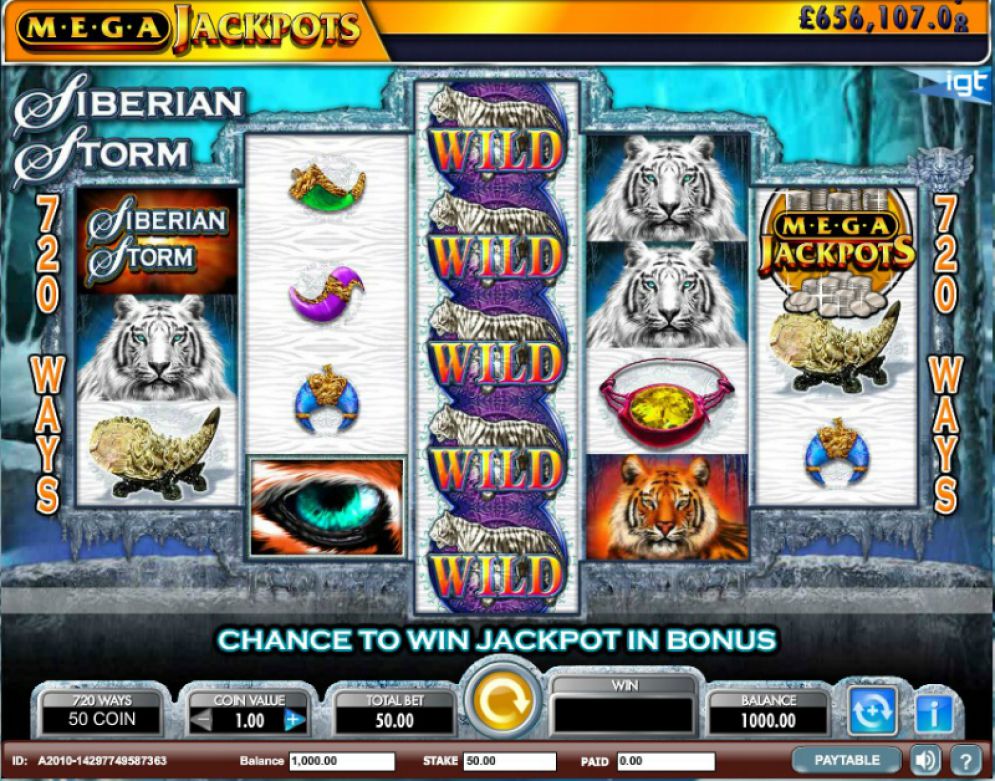 Siberian Storm Mega Jackpots
