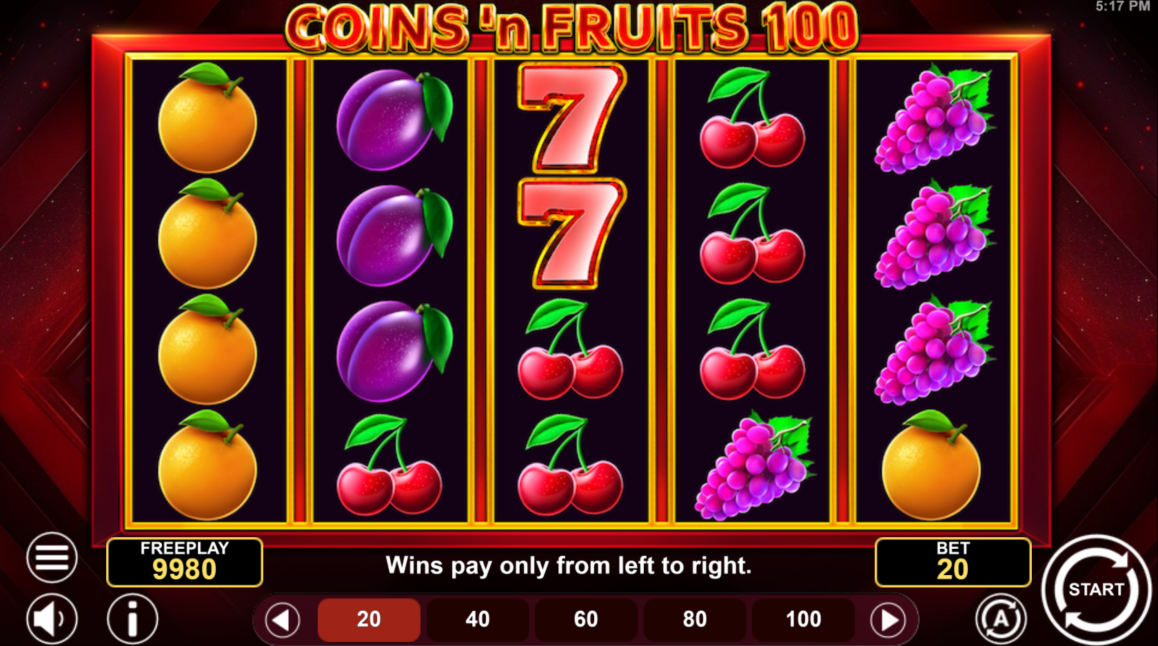 Coins’n Fruits 100