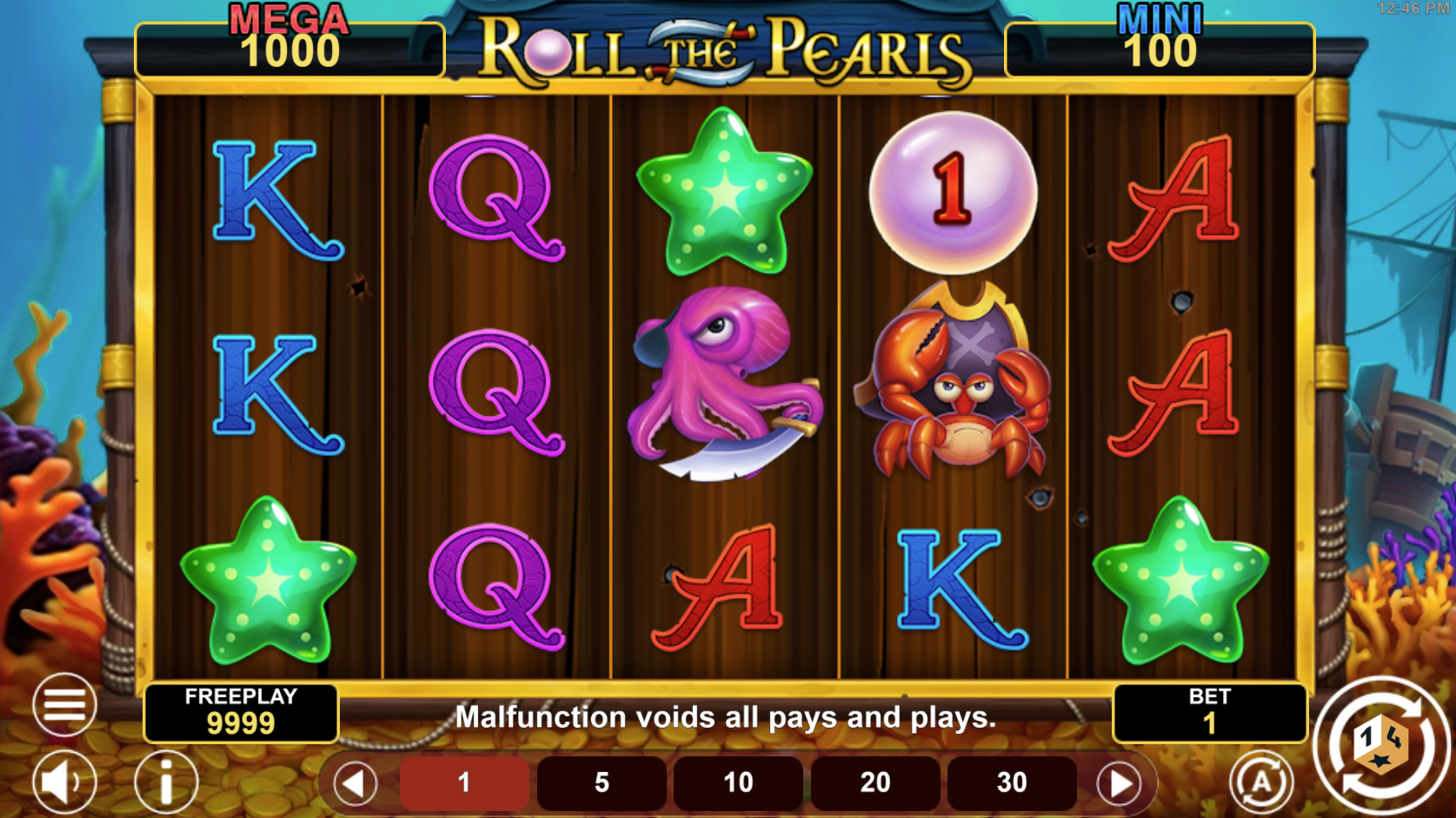 Roll the Pearls Hold & Win
