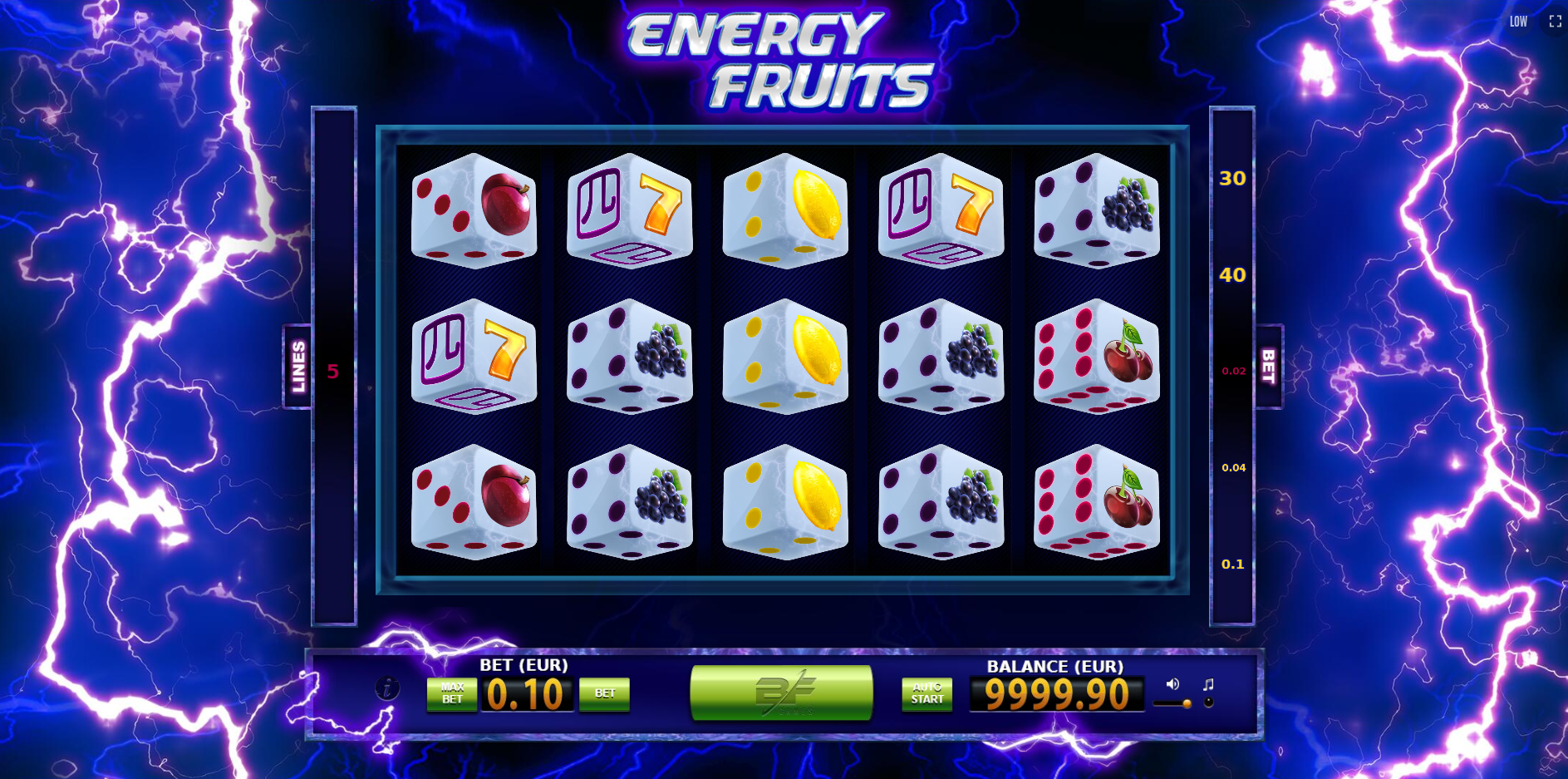 Energy Fruits Dice